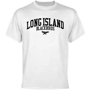 NCAA LIU Brooklyn Blackbirds Team Arch T Shirt   White 