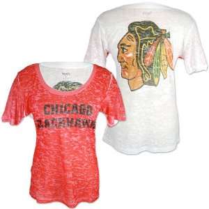   Chicago Blackhawks Ladies Sublimated Burnout Shirt