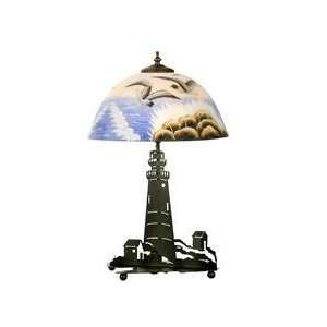    Meyda Tiffany 50745 21 Inch H Seagulls Table Lamp