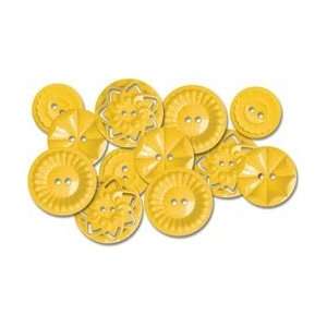    Vintage Style Sew On Buttons 12/Pkg   Yellow Arts, Crafts & Sewing