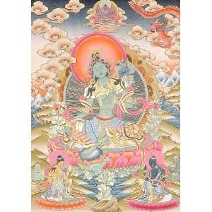  The Deity Known to All.   Tibetan Thangka Painting 