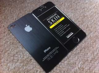 iPhone 4/4S Aluminium gebürstet Skin Sticker Folie Aufkleber 