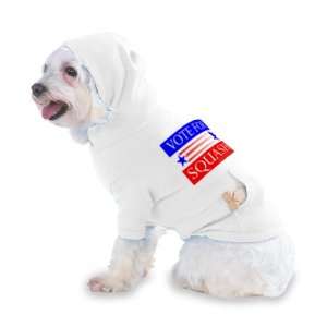 VOTE FOR SQUASH Hooded (Hoody) T Shirt with pocket for your Dog or Cat 