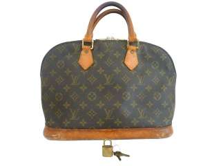 LOUIS VUITTON Monogram ALMA Handbag LV Bag Purse Authentic M51130 LOCK 