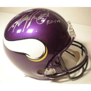 Adrian Peterson Autographed Minnesota Vikings Full Size Riddell Helmet 