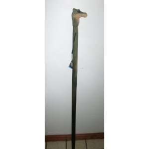   Wooden Outdoor Walking Stick Green 68.5 Inches 