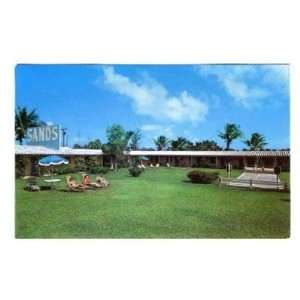   Sands Yachtel Motel Postcard Pompano Beach Florida 