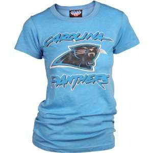  Junk Food Carolina Panthers Womens Short Sleeve Crew T 