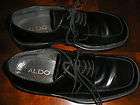 ALDO black leather dress shoes EUC OXFORDS lace up Men