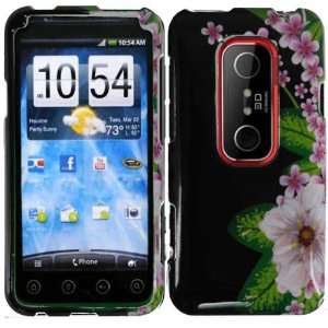 Green Leaf N Flowers Hard Case Cover Faceplate Protector for HTC EVO 