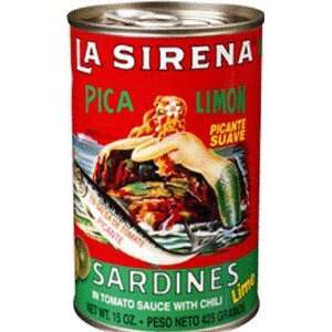 La Sirena Lemon Sardine 15 oz   Sardina Grocery & Gourmet Food