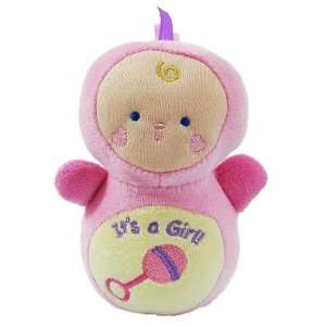    Its a Girl Bitsy Bundle Pink Plush Baby Rattle Toys & Games