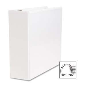 Business Source 28443 D Ring Binder, w/ Pockets, 3 in. Capacity, White