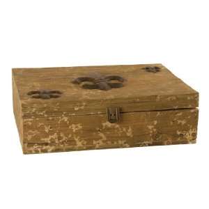 Wilco Imports Wooden Two Bottle Wine Box with a Antique Looking Finish 