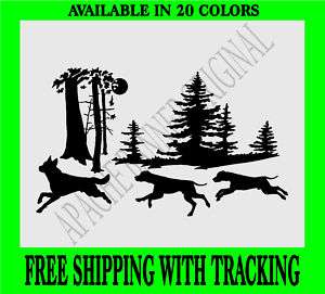 COYOTE Hunting DOGS HUNTING Vinyl Decal Deer 3243  