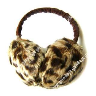 Leopard Print Earmuffs Ear warmers muffs earlap women  