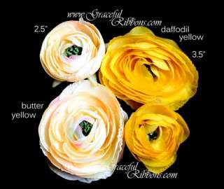 Here is a picture of the 3.5 white ranunculus that I made into a 