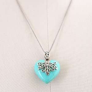   Sterling Silver Turquoise Natural Stone Necklace 