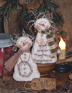 Pattis Ratties Snow Doll Stitchery Ornies Pattern #377  