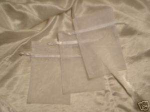 50 3X4 White Organza Gift Bag Bags Pouch Wedding Favor  