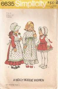 6635 Simplicity Pattern, Toddlers Holly Hobbie Dress  