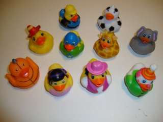 Parrot Bird Toy Parts10 ASSORTED RUBBER DUCKYS KIDS  