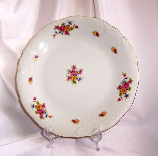WAWEL Poland Porcelain DINNER PLATE Floral Pattern  