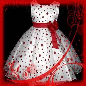 Reds Affordable Wedding Party Flower Girls Dress SZ 3 8  