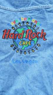 HARD ROCK CAFE SAVE THE PLANET LAS VEGAS JEAN JACKET MISSES SIZE10 
