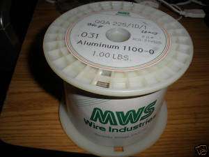 Aluminum Wire 20 awg. 1 lb spool .031 1100 0 1000 ft  