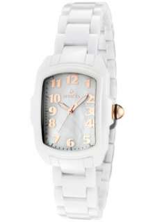 Invicta Watch 1962 Womens Ceramics White Mother Of Pearl Dial White 