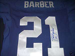 Tiki Barber New York Giants Signed Authentic Jersey  