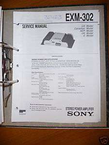 Service Manual für Sony EXM 302, Amplifier, ORIGINAL  