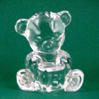 Waterford Crystal Teddy Bear with ABC Block Figurine  