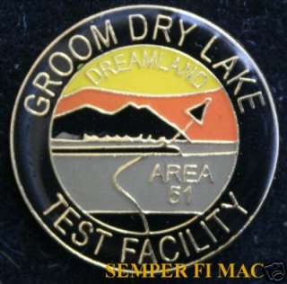 GROOM LAKE AREA 51 TEST FACILITY PIN US AIR FORCE ALIEN  