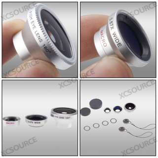 Eye Lens + Wide Angle Lens + Macro Lens 3 in 1 Kit For iPod iPhone 
