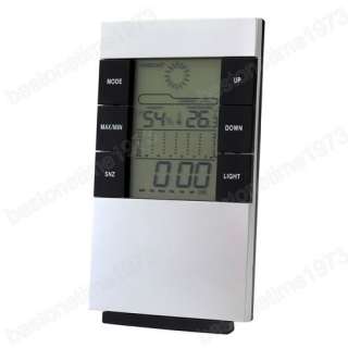 Digital LED Temperature Humidity Meter Thermometer Hygrometer Clock 