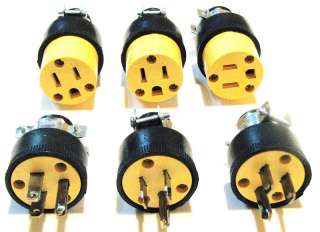 PACK OF 15 AMP REPLACEMENT ELECTRICAL PLUG ENDS M/F  