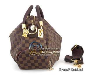 Fashion New Double Strap Brown Womens Handbag Bag  