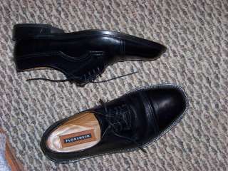 mens florsheim black leather lace up shoes size 8 d  