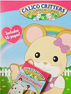 Calico Critters Cloverleaf Coloring book w Crayons NEW  