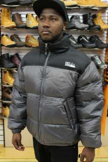 First Down Black Grey White Goose Down Mens Winter Bubble Jacket Mens 