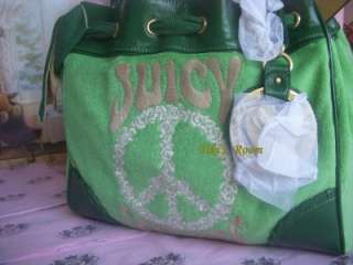 Juicy Couture PEACE SIGN DAYDREAMER HANDBAG TOTE BRAND NEW AUTHENTIC 