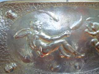 Levillain Bronze Signed Car Tray Dish French Antique  
