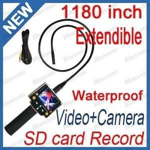 10mm flexible borescope Endoscope Inspection Camera Video SD card 