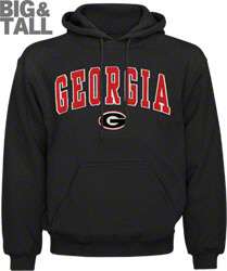 Georgia Bulldogs Big & Tall Black Mascot One Hooded Sweatshirt 