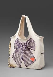 LAUREN MOSHI Bow Selena Tote Bag in Natural  