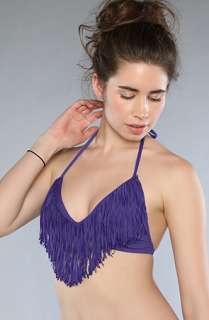 Space The Audrey Halter Top in Blue Iris  Karmaloop   Global 