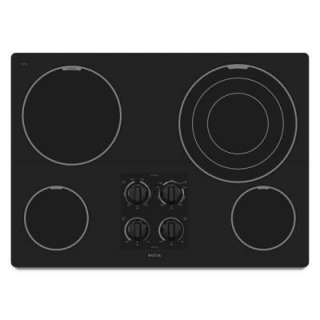 Maytag 30 in. Smooth Surface Electric Cooktop in Black MEC7630WB at 