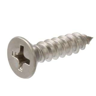 Crown Bolt Stainless Steel #10 X 3/4 In. Flat Head Phillips Drive Wood 
